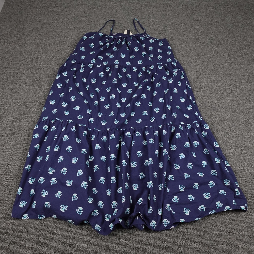 Universal Thread Dress Womens Medium Blue Floral Sleeveless Maxi Sundress Cotton